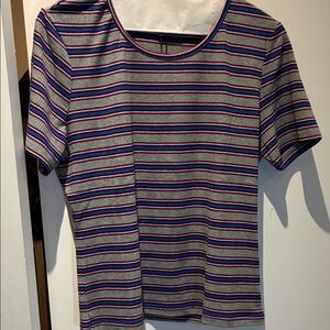 BNWT Oxygen Striped Women's Top - Multicolor Shirt 👵MT